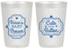 Personalized Baby Shower 20 oz Frosted Cups - Cute Little Button | 90035