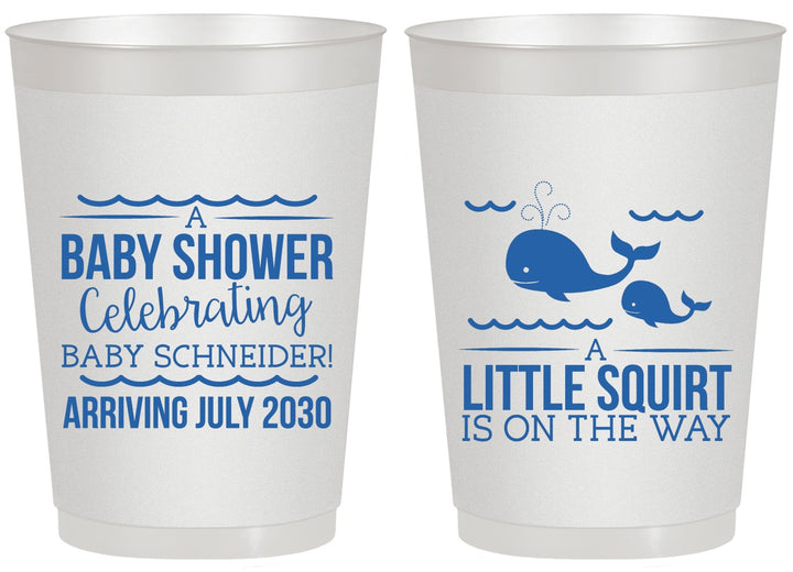 Personalized Baby Shower 20 oz Frosted Cups - Mermaid On Her Way | 90044