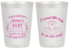 Personalized Baby Shower 20 oz Frosted Cups - Sweet Little Lady | 90061