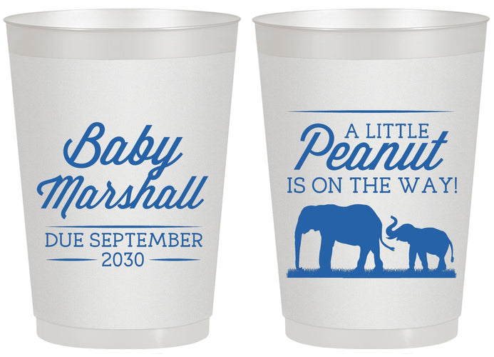 Personalized Baby Shower 20 oz Frosted Cups - Peanut On The Way | 90062