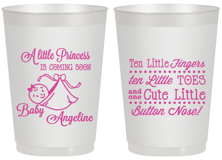 Personalized Baby Shower 20 oz Frosted Cups - Little Princess | 90066