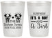 Personalized Baby Shower 20 oz Frosted Cups - Twins Baby Cows | 90067