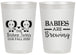Personalized Baby Shower 20 oz Frosted Cups - Twins Baby Elephant | 90071