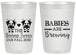 Personalized Baby Shower 20 oz Frosted Cups - Twins Baby Cows | 90072