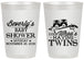 Personalized Baby Shower 20 oz Frosted Cups - Twins Baby Owls | 90074