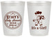Personalized Baby Shower 20 oz Frosted Cups - Horse It’s A Girl | 90077