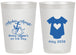 Personalized Baby Shower 20 oz Frosted Cups - Nautical Anchors Aweigh | 90083
