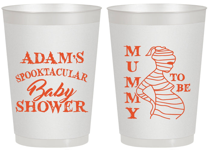 Personalized Baby Shower 20 oz Frosted Cups - Mummy To Be Halloween | 90087