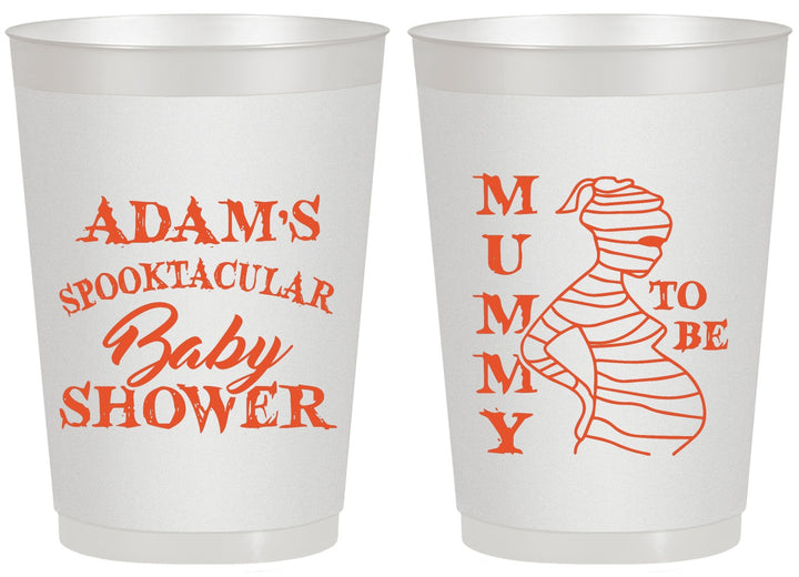 Personalized Baby Shower 20 oz Frosted Cups - Mummy To Be Halloween | 90087