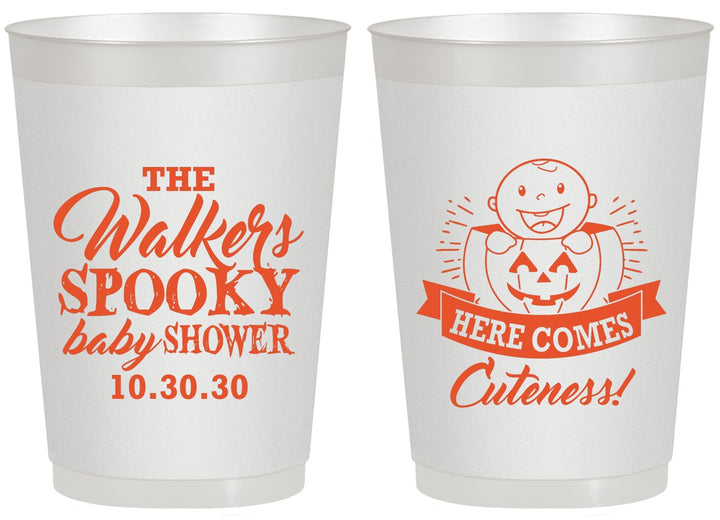 Personalized Baby Shower 20 oz Frosted Cups - Cuteness Halloween | 90089