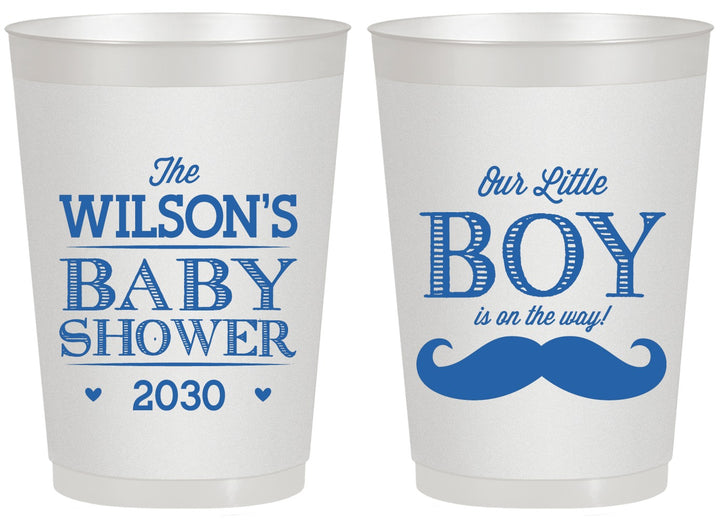 Personalized Baby Shower 20 oz Frosted Cups - Little Boy | 90092