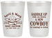 Personalized Baby Shower 20 oz Frosted Cups - New Cowboy | 90104