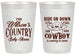 Personalized Baby Shower 20 oz Frosted Cups - Cowboy Coming To Town | 90105