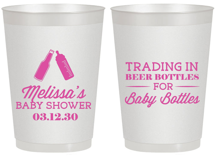 Personalized Baby Shower 20 oz Frosted Cups - Bottles | 90115