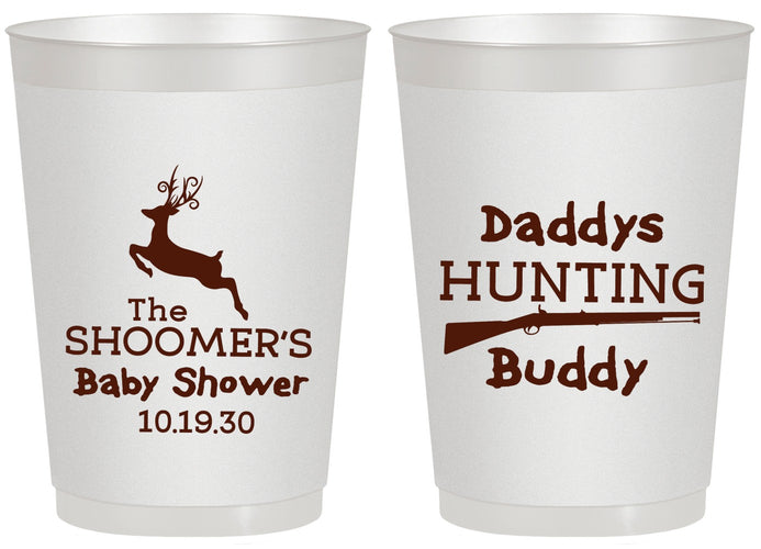 Personalized Baby Shower 20 oz Frosted Cups - Hunting Deer | 90118
