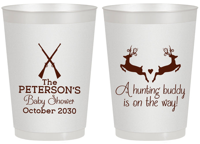 Personalized Baby Shower 20 oz Frosted Cups - Hunting Buddy | 90125