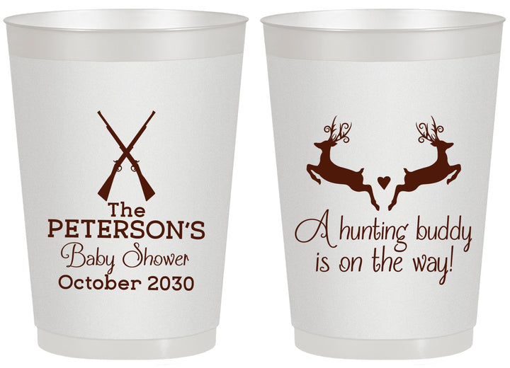 Personalized Baby Shower 20 oz Frosted Cups - Hunting Buddy | 90125