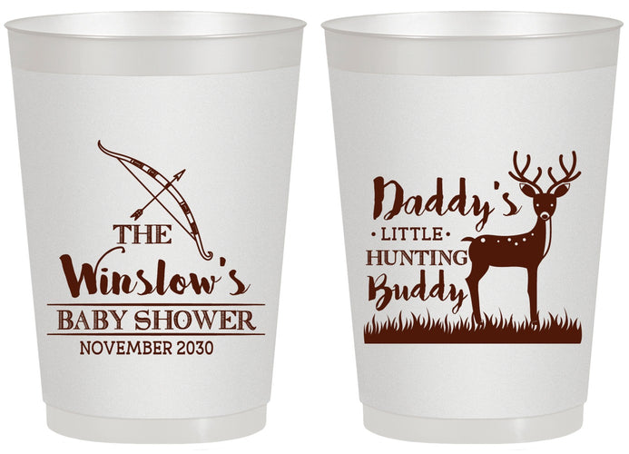 Personalized Baby Shower 20 oz Frosted Cups - Hunting Buddy | 90127