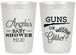Personalized Baby Shower 20 oz Frosted Cups - Guns Or Glitter | 90130