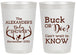Personalized Baby Shower 20 oz Frosted Cups - Gender Reveal Buck Or Doe | 90131