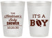 Personalized Baby Shower 20 oz Frosted Cups - Football | 90142
