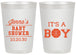 Personalized Baby Shower 20 oz Frosted Cups - Basketball Its A Boy | 90144
