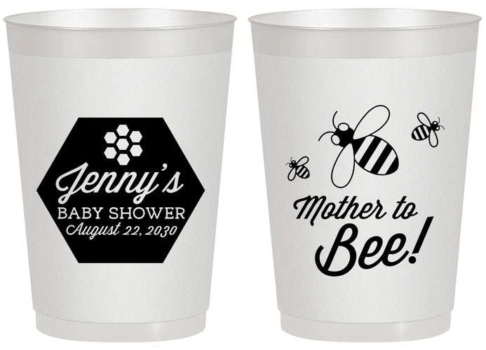 Personalized Baby Shower 20 oz Frosted Cups - Mother To Bee | 90153