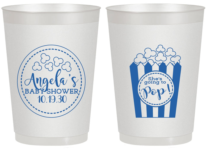 Personalized Baby Shower 20 oz Frosted Cups - Shes Going To Pop | 90159