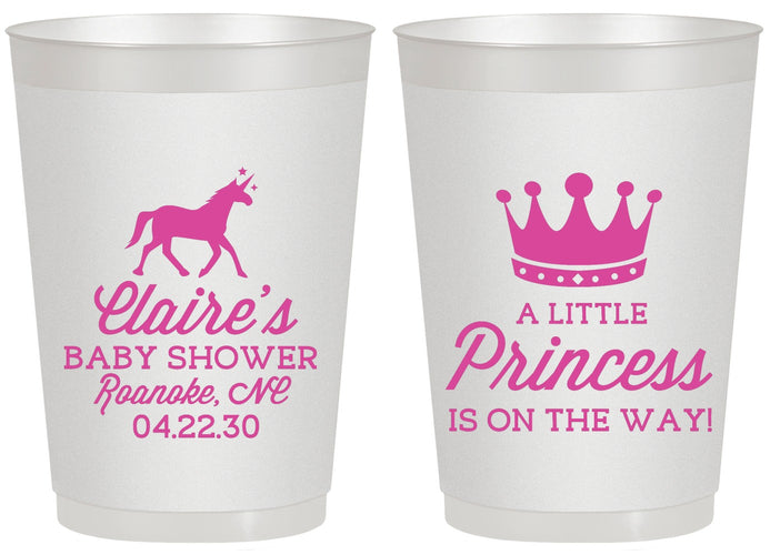 Personalized Baby Shower 20 oz Frosted Cups - Little Princess | 90174