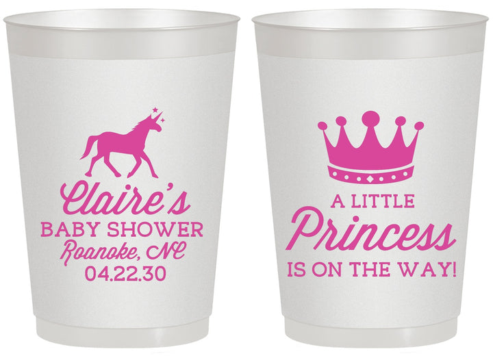 Personalized Baby Shower 20 oz Frosted Cups - Little Princess | 90174