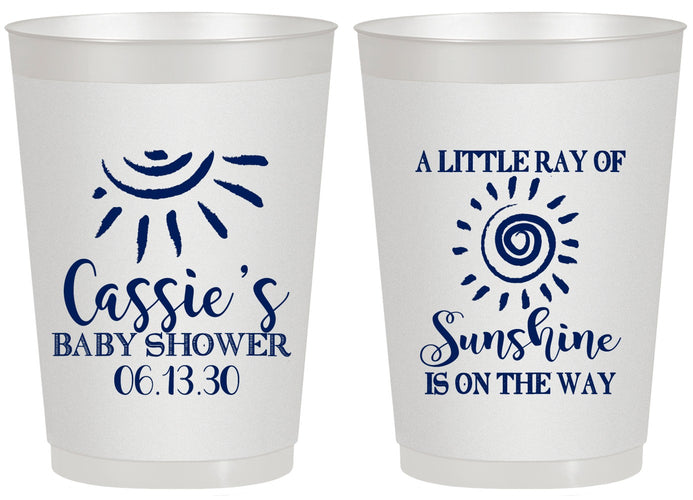 Personalized Baby Shower 20 oz Frosted Cups - Sunshine | 90179