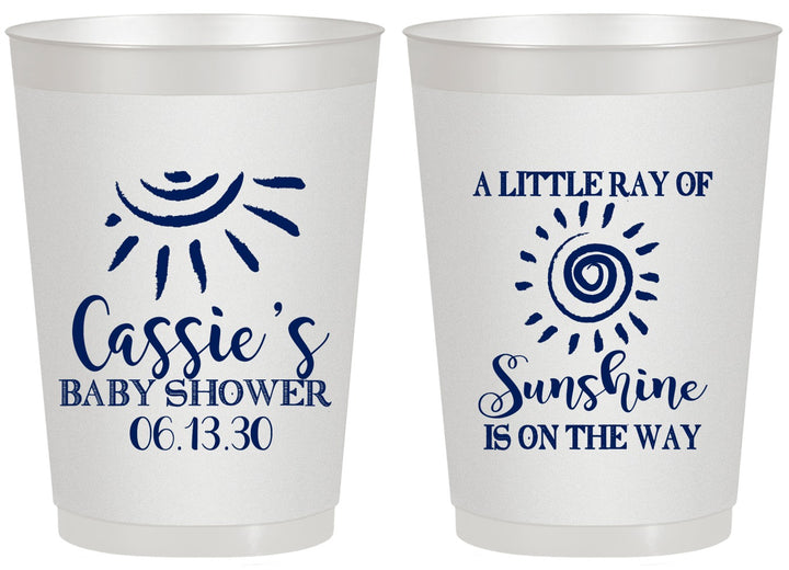 Personalized Baby Shower 20 oz Frosted Cups - Sunshine | 90179