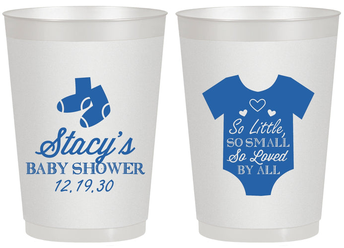 Personalized Baby Shower 20 oz Frosted Cups - Loved By All | 90188