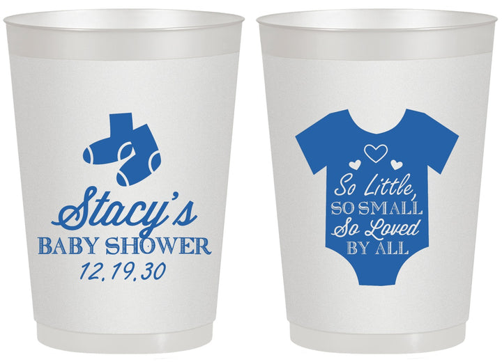 Personalized Baby Shower 20 oz Frosted Cups - Loved By All | 90188