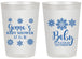 Personalized Baby Shower 20 oz Frosted Cups - Christmas Snowflakes | 90192
