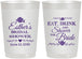 Personalized Bridal Shower 22 oz Frosted Cups - Eat Drink Shower Bride | 100002