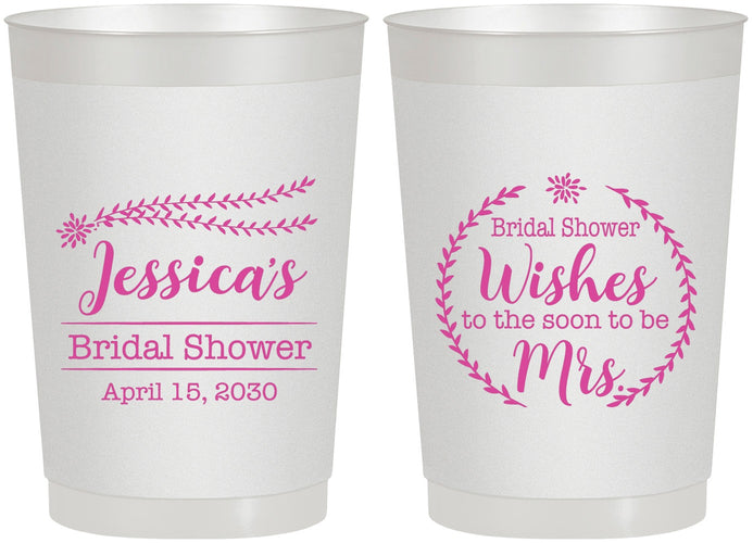 Personalized Bridal Shower 22 oz Frosted Cups - Soon To Be Mrs | 100009