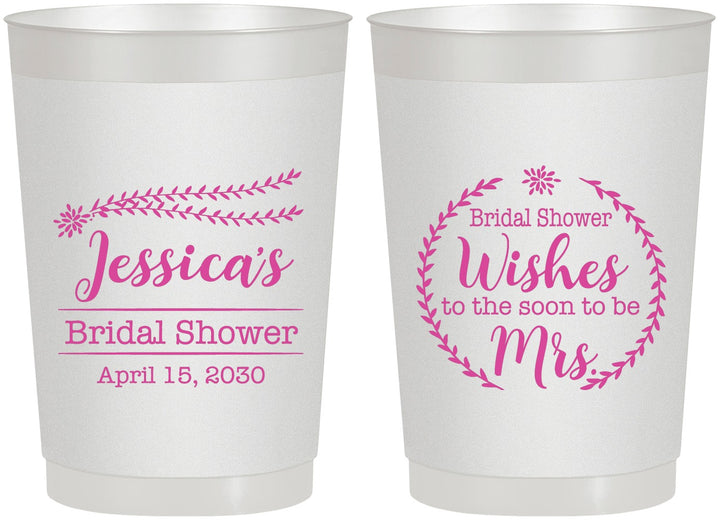 Personalized Bridal Shower 22 oz Frosted Cups - Soon To Be Mrs | 100009