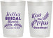 Personalized Bridal Shower 22 oz Frosted Cups - Kiss The Miss Goodbye | 100010