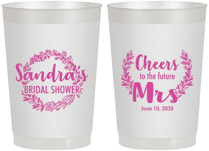 Personalized Bridal Shower 22 oz Frosted Cups - Future Mrs | 100015