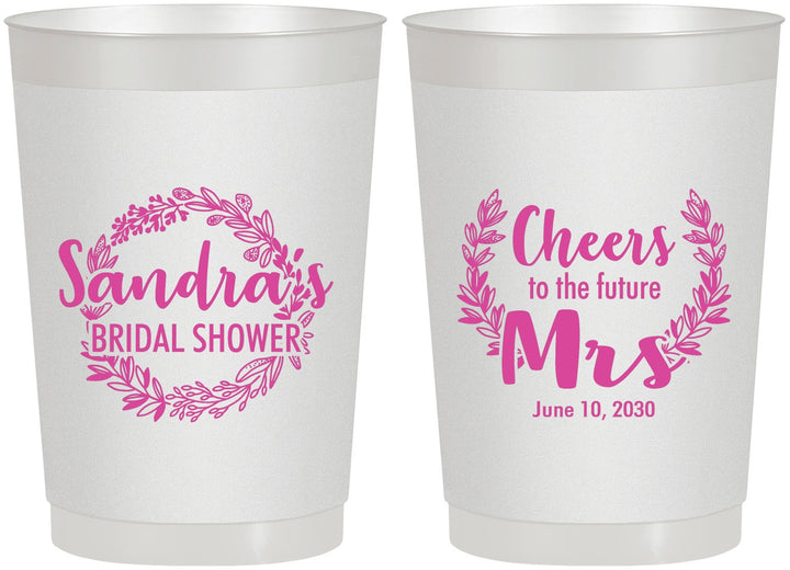 Personalized Bridal Shower 22 oz Frosted Cups - Future Mrs | 100015