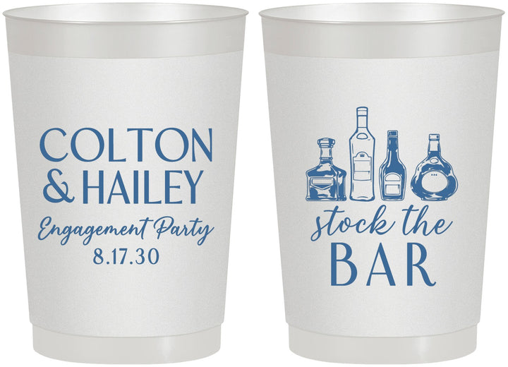 Personalized Engagement 22 oz Frosted Cups - Stock The Bar | 10005