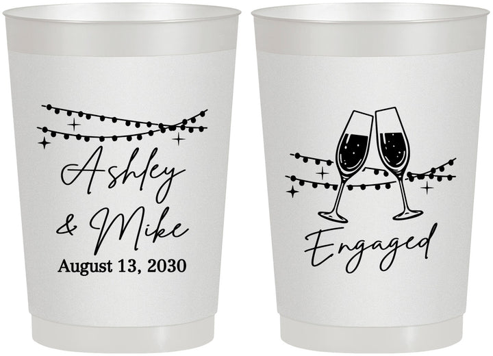 Personalized Engagement 22 oz Frosted Cups - Engaged | 10007
