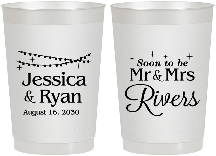 Personalized Engagement 22 oz Frosted Cups - Soon To Be Mr And Mrs | 10008