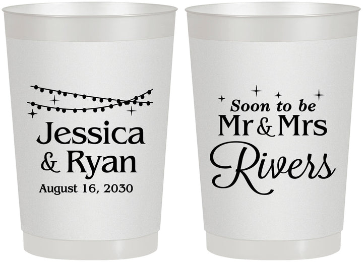 Personalized Engagement 22 oz Frosted Cups - Soon To Be Mr And Mrs | 10008