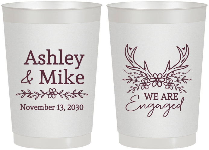 Personalized Engagement 22 oz Frosted Cups - We Are Engaged | 10009
