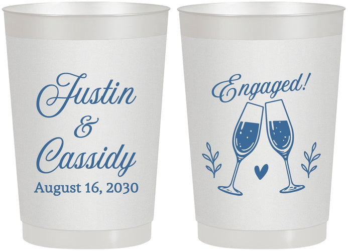 Personalized Engagement 22 oz Frosted Cups - Engaged | 10013