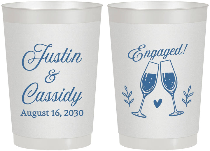 Personalized Engagement 22 oz Frosted Cups - Engaged | 10013