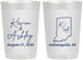 Personalized Wedding 22 oz Frosted Cups - Indiana | 113