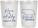 Personalized Wedding 22 oz Frosted Cups - Nebraska | 126